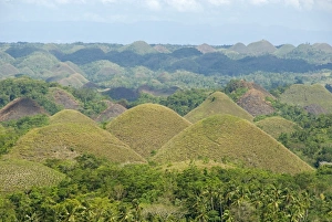 Chocolate Hills, conical hills in tropical limestone karst, Carmen, Bohol Chocolate Hills, conical hills in tropical limestone karst, Carmen, Bohol