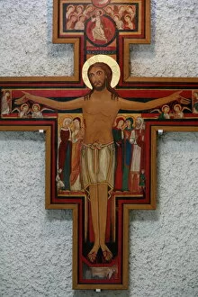 Crucifixion Collection: Christ in Saint-Francois de Sales monastery, Evian, Haute Savoie, France, Europe