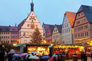 Lit Up Collection: Christmas Market, Rothenburg ob der Tauber, Bavaria, Germany, Europe