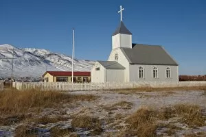 Bakkagerdi Gallery: Church at Bakkagerdi, Borgarfjordur Eystri, East Fjords area, Iceland, Polar Regions