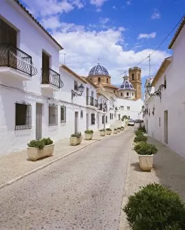 Spain Collection: Church and street in Altea