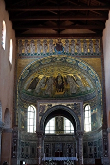 Ciborium from the 12th century in front of an apse mosaic from the 6th century, Euphrasian Basilica Ciborium from the 12th century in front of an apse mosaic from the 6th century, Euphrasian Basilica