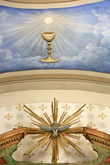 Ciborium and Dove of Peace, Haute-Savoie, France, Europe Ciborium and Dove of Peace, Haute-Savoie, France, Europe