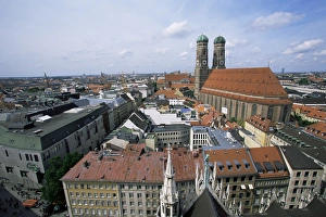 City skyline dominated by the Frauenkirche towers City skyline dominated by the Frauenkirche towers