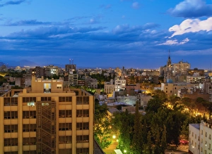 Cityscape of Mendoza, twilight, Argentina, South America Cityscape of Mendoza, twilight, Argentina, South America