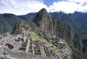Classic view from Funerary Rock of Inca town site Classic view from Funerary Rock of Inca town site
