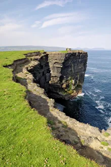 Prints of Cliffs at Downpatrick Head, near Ballycastle, County Mayo, Connacht, Republic of Ireland (Eire), Europe Ballycastle Prints: Cliffs at Downpatrick Head Print