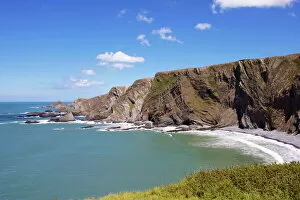 Tide Gallery: Cliffs at Hartland Quay, Devon, England, United Kingdom, Europe