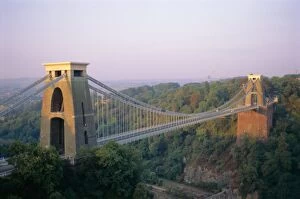 England Gallery: Clifton Suspension Bridge, built by Brunel, Bristol, Avon, England, United Kingdom (U