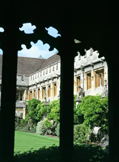 Cloister Quadrangle detail, Magdalen College, Oxford, Oxfordshire, England Cloister Quadrangle detail, Magdalen College, Oxford, Oxfordshire, England