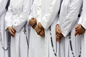 Close-up on hands and rosary, Dominican sisters, Bien Hoa, Vietnam, Indochina Close-up on hands and rosary, Dominican sisters, Bien Hoa, Vietnam, Indochina