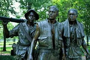 Memorial Gallery: Close-up of statues on the Vietnam Veterans Memorial in Washington D
