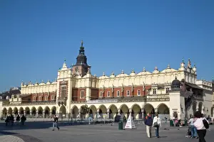 Prints of Cloth Hall, Market Square, (Rynek Glowny). Old Town, UNESCO World Heritage Site, Krakow, Poland, Europe Poland Prints: Krakow Cloth Hall Print, UNESCO World Heritage Site