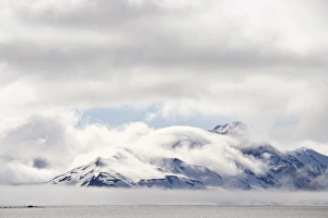 Cloud-covered mountains near Hornsund, Svalbard Islands, Arctic, Norway, Europe Cloud-covered mountains near Hornsund, Svalbard Islands, Arctic, Norway, Europe