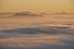 Cloud layer at dawn, Mountain Zebra National Park, South Africa, Africa Cloud layer at dawn, Mountain Zebra National Park, South Africa, Africa
