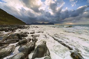 Clouds above the rough sea, Vikten, Flakstad municipality, Nordland, Lofoten Islands Clouds above the rough sea, Vikten, Flakstad municipality, Nordland, Lofoten Islands