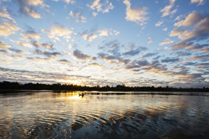 Clouds at sunset, Pangalanes Lakes canal system, Tamatave, Madagascar, Africa Clouds at sunset, Pangalanes Lakes canal system, Tamatave, Madagascar, Africa