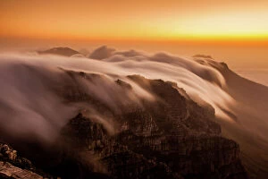 Ethereal Gallery: Clouds over Table Mountain, Cape Town, South Africa, Africa