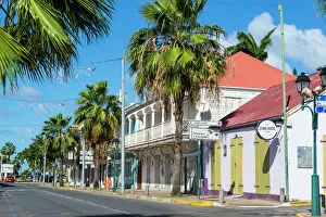Colonial architecture in Marigot, St. Martin, French territory, West Indies, Caribbean Colonial architecture in Marigot, St. Martin, French territory, West Indies, Caribbean