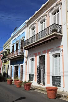 Balcony Gallery: Colonial Architecture, Old San Juan, San Juan, Puerto Rico, West Indies, Caribbean