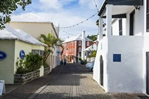 Historic Town of St George and Related Fortifications, Bermuda Collection: Colonial houses in the Unesco World Heritage Site, the historic Town of St George