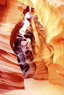 Coloured rock in waves formation in Upper Antelope Canyon Coloured rock in waves formation in Upper Antelope Canyon