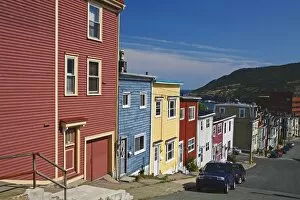 Images Dated 23rd January 2000: Colourful houses in St. Johns City, Newfoundland, Canada, North America