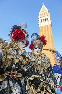 Colourful masks and costumes of the Carnival of Venice, famous festival worldwide Colourful masks and costumes of the Carnival of Venice, famous festival worldwide