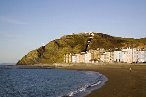 Aberystwyth Gallery: Colourful Victorian seafront buildings overlooking