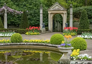 Formal Garden Gallery: Compton Acres Garden Pond, Canford Cliffs, Poole, Dorset, England, United Kingdom, Europe