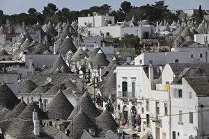 Cone-roofed trulli houses on the Rione Monte district, UNESCO World Heritage Site Cone-roofed trulli houses on the Rione Monte district, UNESCO World Heritage Site