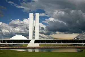 Congresso Nacional (National Congress) designed by Oscar Niemeyer, Brasilia, UNESCO World Heritage Site, Brazil Congresso Nacional (National Congress) designed by Oscar Niemeyer, Brasilia, UNESCO World Heritage Site, Brazil