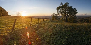 Cotswold Hills at sunset, Winchcombe, Gloucestershire, The Cotswolds, England Cotswold Hills at sunset, Winchcombe, Gloucestershire, The Cotswolds, England
