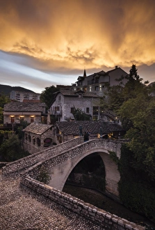 The Crooked Bridge, Mostar, Bosnia and Hercegovina, Europe The Crooked Bridge, Mostar, Bosnia and Hercegovina, Europe