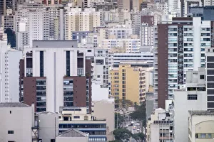 Crowded concrete apartment blocks and office buildings, Sao Paulo, Brazil, South America Crowded concrete apartment blocks and office buildings, Sao Paulo, Brazil, South America