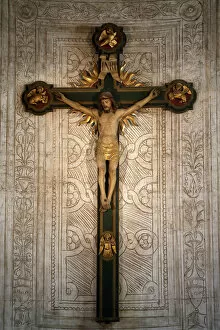 Crucifix in Santa Maria delle Grazies Basilica, Milan, Lombardy, Italy, Europe
