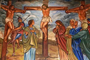 Images Dated 4th February 2014: The Crucifixion of Jesus, St. Peter and Paul Cathedral, Aneho, Togo, West Africa, Africa