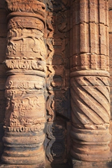 Details on pillars at ruins of mission at San Ignacio Mini, UNESCO World Heritage Site Details on pillars at ruins of mission at San Ignacio Mini, UNESCO World Heritage Site