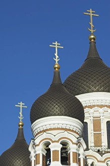 Domes of the Alexander Nevsky Cathedral, Russian Orthodox church, Toompea Hill Domes of the Alexander Nevsky Cathedral, Russian Orthodox church, Toompea Hill