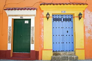 Images Dated 3rd March 2008: Doors in Old Walled City District, Cartagena City, Bolivar State, Colombia, South America
