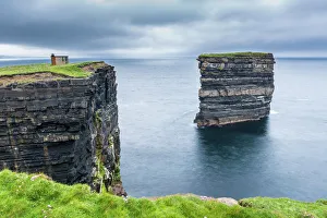 Prints of Downpatrick Head, Ballycastle, County Mayo, Connacht province, Republic of Ireland, Europe Ballycastle Prints: Downpatrick Head Print, a photograph of the Irish coastline