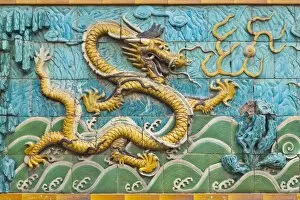 Images Dated 18th September 2011: Detail of the Nine Dragons Screen, Palace of Tranquility and Longevity