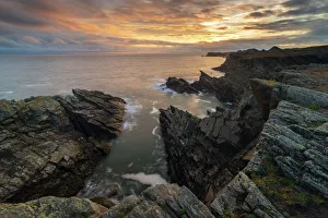 Prints of Dramatic cliffs of the Anglesey Coast, Anglesey, North Wales, United Kingdom, Europe Anglesey Prints: Dramatic Cliffs Print of Anglesey Coast