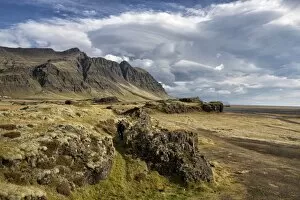 Images Dated 26th September 2014: Dramatic cloud formations over landscape, near Vik Y Myrdal, South Iceland, Polar Regions