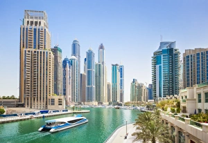 Dubai Marina skyline and harbour, Dubai City, United Arab Emirates, Middle East Dubai Marina skyline and harbour, Dubai City, United Arab Emirates, Middle East