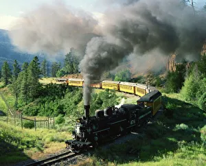 Prints of Durango and Silverton vintage steam engine, Hermosa, Colorado, United States of America, North America Related Prints: Durango and Silverton Steam Engine Print, Hermosa, Colorado
