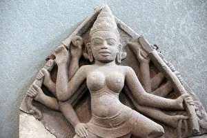 Durga statue from the 10th century, Museum of Cham Sculpture, Danang, Vietnam, Indochina Durga statue from the 10th century, Museum of Cham Sculpture, Danang, Vietnam, Indochina