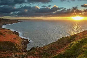 Morning Gallery: Early morning view of the cliffs at Rame Head, looking towards Penlee Point