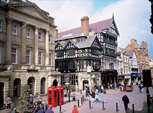 Prints of Eastgate Street, Chester, Cheshire, England, United Kingdom, Europe Chester Prints: Eastgate Street Print, Chester