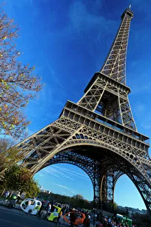 Eiffel Tower in autumn, Paris, France, Europe